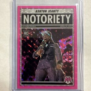 🏧ASHTON JEANTY Notoriety Trading Card with Pink Border